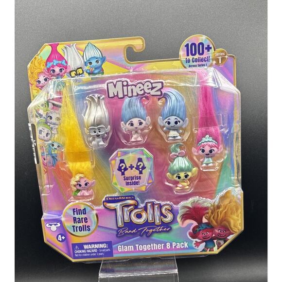 Trolls Band Together Mineez Glam Together 8-Pack By DreamWorks W/ Surprise Figur - Picture 1 of 3